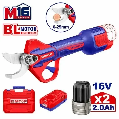 Sécateur sans fil brushless 16V 2.0Ah