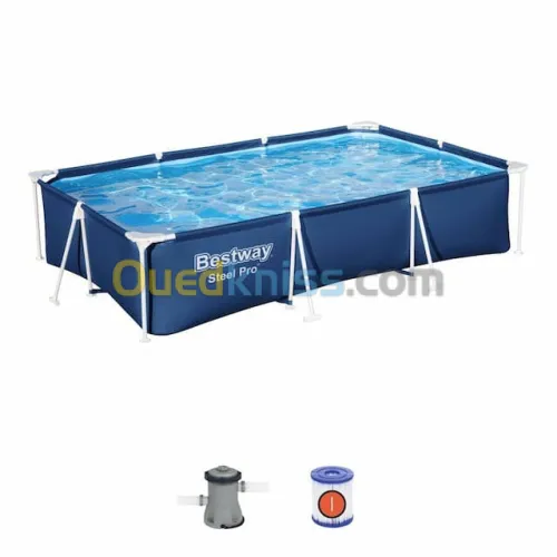 Piscine hors sol rectangle Steel Pro 300 x 201 x 66 cm 56411 BESTWAY
