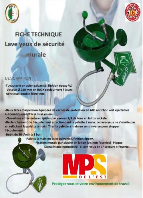 LAVE YEUX DE SECURITE "EMERGENCY EYE WASH"
