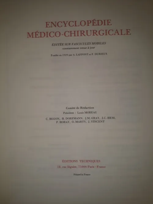 encyclopédie médico-chirurgicale