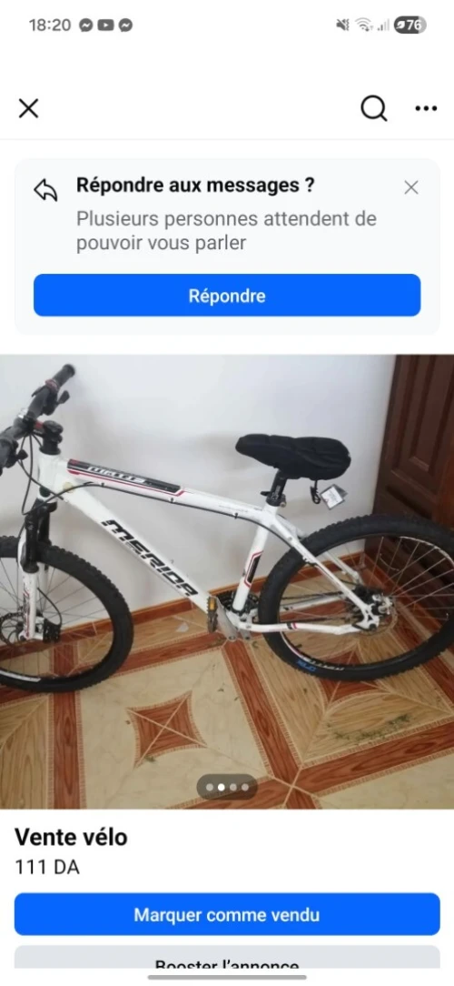 Vélo MERIDA 26 très très bon état arrivé de France ya une semaine