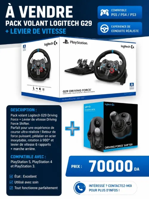 Pack volant Logitech G29 à vendre