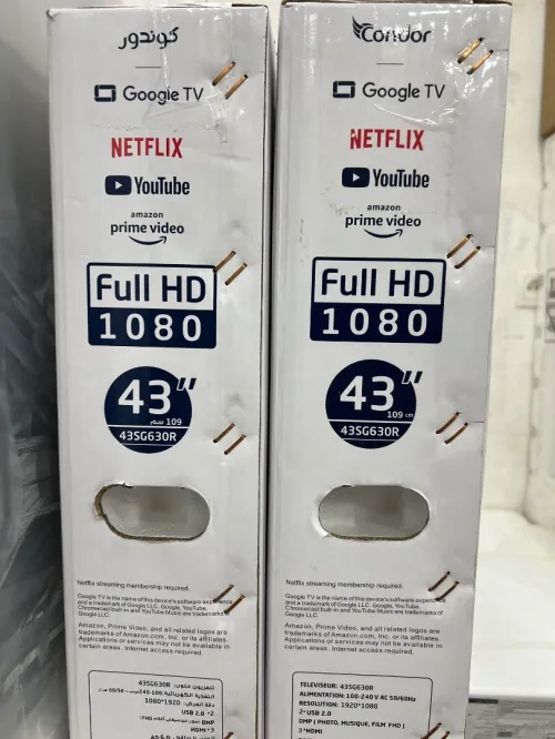 PROMO TV Condor 43 pouces Google tv + Bluetooth + démo intégré 35500 da