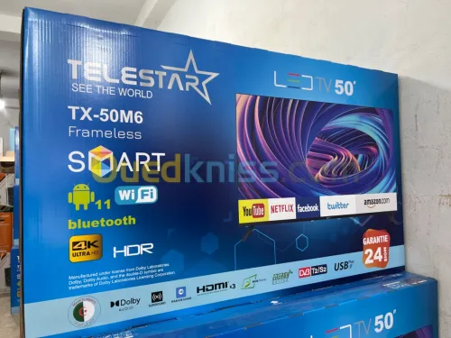 TV TELESTAR 50 pouces 4K Smart android 11 + demo intégré 55000da