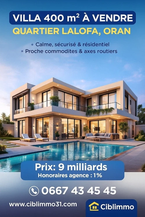 Vente Villa Oran Oran