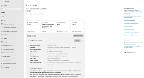 Ryzen 5 3400G NVIDIA GeForce GTX 1650 RAM 16GO 120 SSD