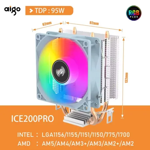 CPU Cooler Aigo ICE 200 PRO RGB - AIRCOOLING 