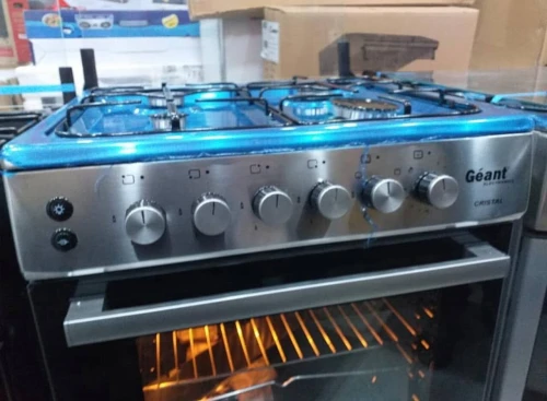 Cuisinière inox  4 feux 60 cm La mark Géant CRISTAL