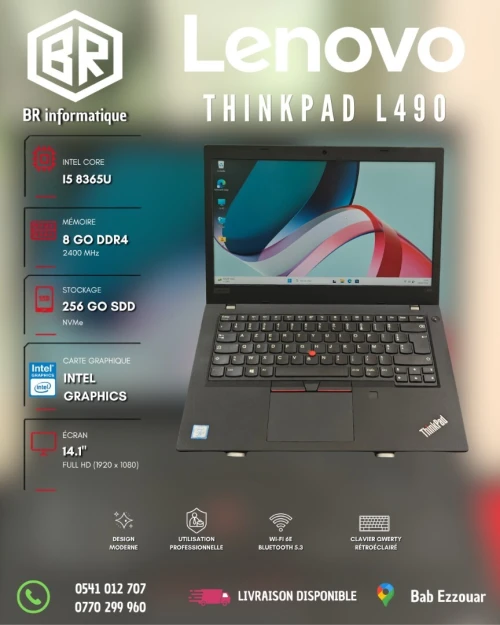 LENOVO THINKPAD L490 INTEL CORE I5 8365U 8GB 256GB SSD 14,1 FULLHD IPS