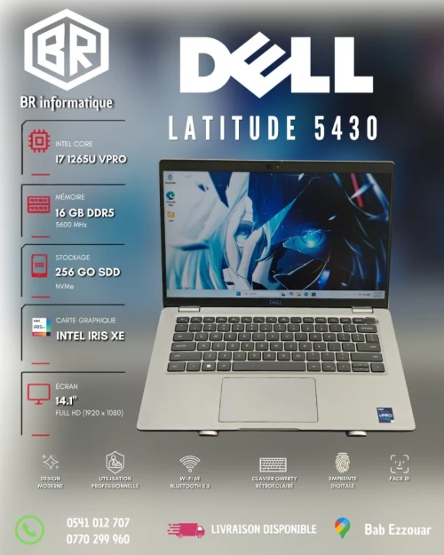 DELL LATITUDE 5430 INTEL CORE I7 1265U vPRO 16GB 256GB SSD NVME 14,1 FULLHD IPS