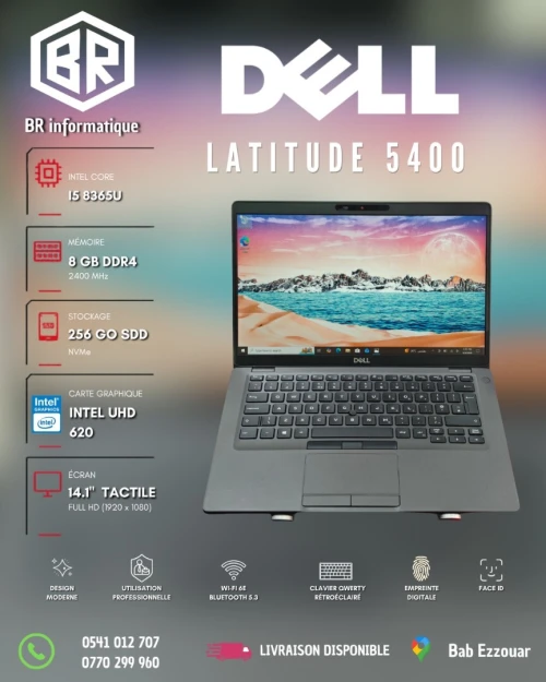DELL LATITUDE 5400 INTEL CORE I5 8365U 8GB 256GB SSD NVME 14,1 FULLHD IPS