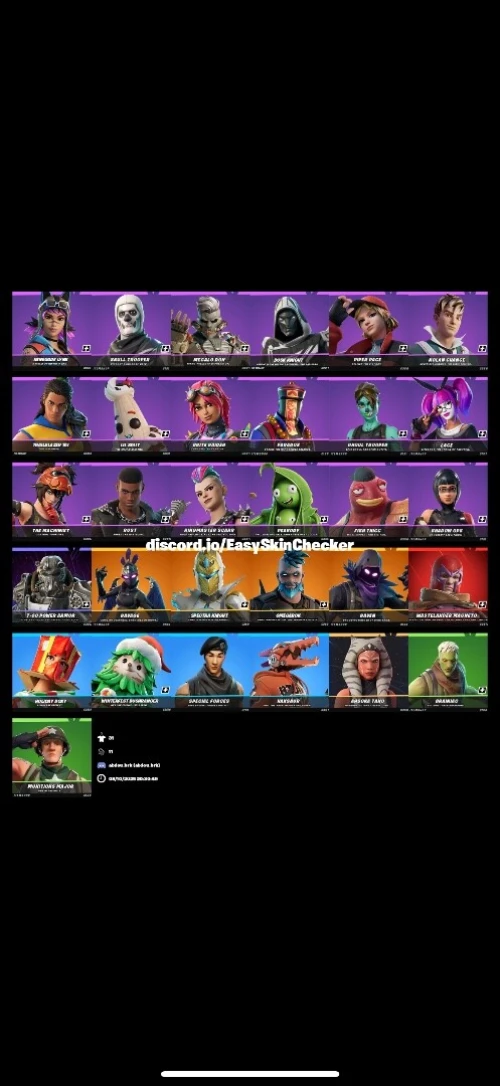 Compte fortnite 31 skins + 550 v-bucks