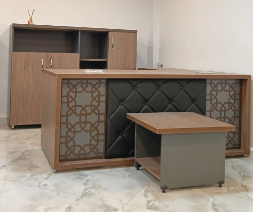 Ensemble de bureau 180m (avec retour de bureau + bahut moderne + table basse)