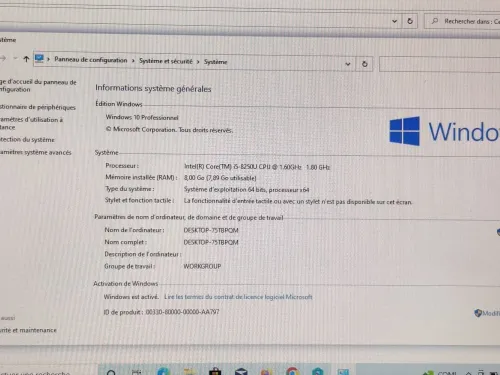 HP PROBOOK 450 G5 / INTEL I5 8 EME / 8 G / 256 SSD NVME / 15.6 FHD