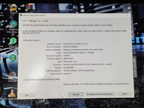 LENOVO THINKPAD T490S ULTRA SLIM I5 8EME / 8G / 256 SSD /14 FHD +CARTABLE