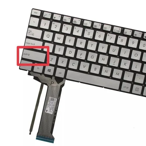 New US Laptop keyboard for ASUS N751 N751J N751JK N751JX Silver backlit keyboard