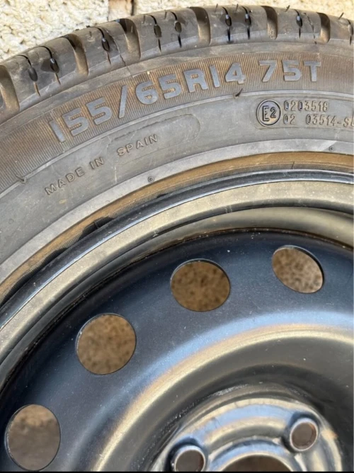 4 roue (gent +pneu) michelin 155/65R14