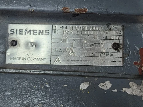 Moteur électrique SIEMENS 3kw 380v