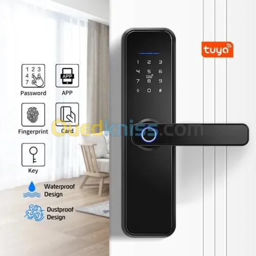 Serrure Porte Intelligente X9 TTLock Bluetooth Empreinte, Code, Carte et Clé