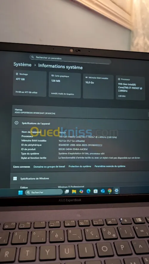 "PC Portable ASUS ExpertBook (comme neuf) - Idéal pour Pro ou Étudiant"