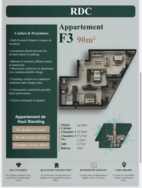 Vente Appartement F3 Alger Dely brahim