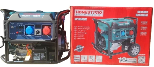Groupe électrogène 10 KVA essence HONESTPRO  10KW  220/400 volt