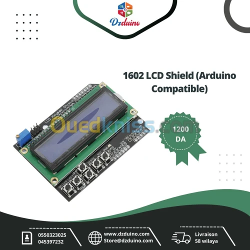 Shield LCD Avec Clavier pour (ARDUINO COMPATIBLE)