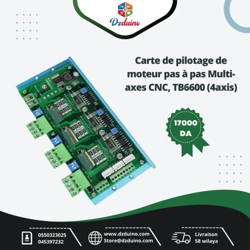  Carte de pilotage de moteur pas à pas Multi-axes CNC, TB6600 (4axis)