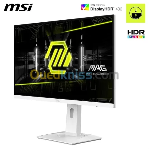 ECRAN MSI MAG 274PFW - 27" FULL HD - FAST IPS - 180HZ -1MS - HDMI/DP - ADAPTIVE-SYNC - HDR- WHITE 
