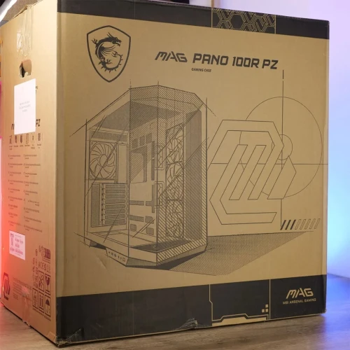 MSI MAG PANO 100R PZ - BOITIER MOYEN TOUR - VERRE TREMPÉ - 4 FAN ARGB - POUR MSI PROJECT ZERO -BLACK