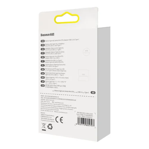 BASEUS CONVERTISSEUR INGENUITY SERIES MINI OTG ADAPTATEUR USB-A 3.1 mâle vers Type-C Femelle Noir