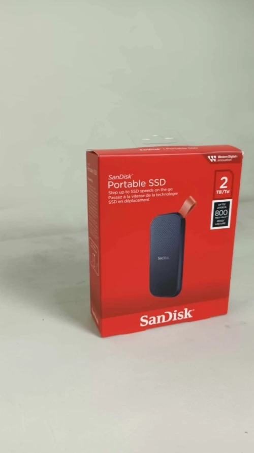 SANDISK PORTABLE 2TO SSD - DISQUE DURE EXTERNE - TYPE-C USB 3.2 - LECTURE JUSQU'À 800 MO/S
