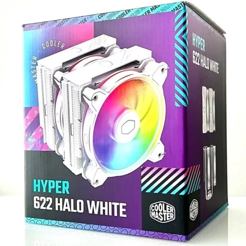 COOLER MASTER HYPER 622 HALO WHITE- INTEL & AMD - LED ARGB - ALUMINIUM - 3 BROCHES - 2 FAN 120MM