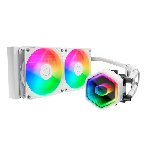 COOLER MASTER MASTERLIQUID II 240MM - WATERCOOLING CORE - RGB - INTEL & AMD - SILENCIEUX - WHITE 