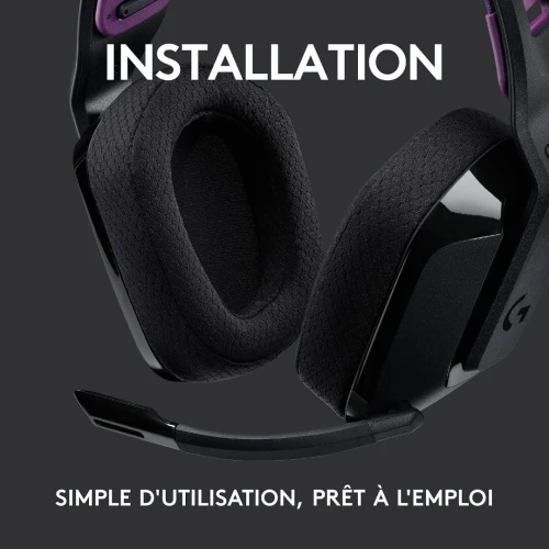 CASQUE GAMING LOGITECH G535 - SANS FIL - LIGHTSPEED - MICRO UNIDIRECTIONNEL - PC / PS4 / PS5 - BLACK