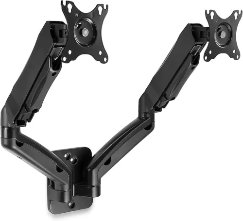 SUPPORT ECRAN DUAL MONITOR WALL MOUNT - ARMS BRAKET - BRAS ARTICULÉS - VESA 75x75 / 100x100 - JUSQU'À 27" - BLACK