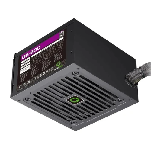 GAMEMAX GE-600 - ALIMENTATION 600W - FULL RANGE - PC DESKTOP GAMING - FAN SILENCIEUX - BLACK