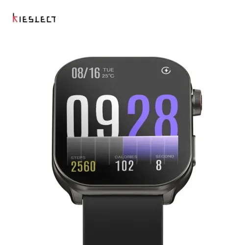SMART WATCH KIESLECT BALANCS - Bluetooth - 2.1" AMOLED - CURVED - SPORT - WATERPROOF - CUIR -  NOIR