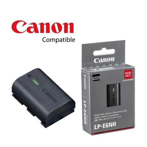 BATTERIE CANON LP-E6NH - 2130 MAH - LITHIUM-ION - 7,2V - LC-E6E - EOS R & D & MARK SERIES - BALCK