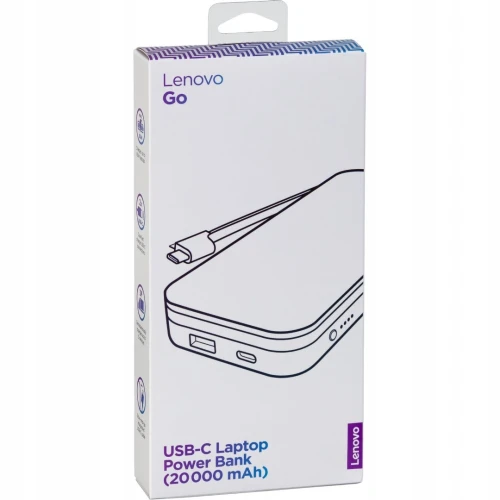 LENOVO GO POWER BANK PORTABLE 20000 MAH - USB-C 65 W  - 3 APPAREILS - SMARTPHONES & LAPTOP - SUPER FAST