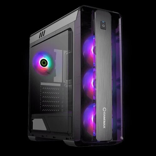 BOITIER GAMING GAMEMAX MOONLIGHT RAINBOW ATX RGB BLACK