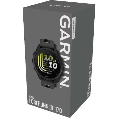 GARMIN FORERUNNER 170 - SMARTWATCH CONNECTÉE - 43mm GPS - ÉCRAN AMOLED - ENTRAÎNEMENT AVANCÉ - BLACK