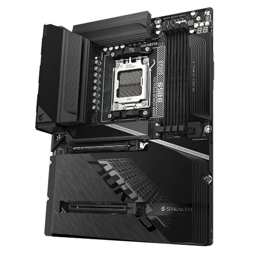 GIGABYTE B850 AORUS STEALTH - CARTE MÈRE ATX - SOCKET AM5 - 4 x DDR5 - 1 x PCIe 5.0 X16 - 4 x M.2 NVMe - WIFI 7 - BT 5.4 - LAN 5GBE - USB 3.2 - BLACK