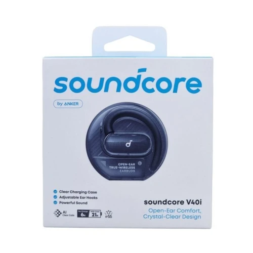 SOUNDCORE BY ANKER V40I - ÉCOUTEURS TRUE WIRELESS - BLUETOOTH - ANC - MICROPHONE - ÉTANCHE  -BLACK