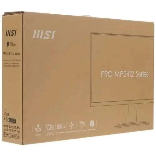 ÉCRAN MSI PRO MP2412 - BUSINESS & PRODUCTIVITÉ MONITOR - 24 INCH FULL HD - 100HZ - 1 Ms MPRT - NOIR