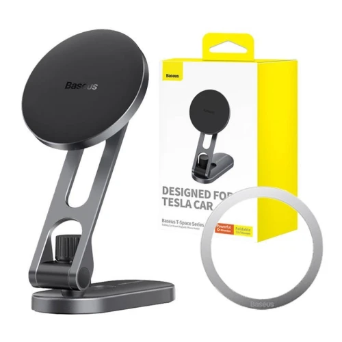BASEUS T-SPACE SERIES FOLDING METAL SUPPORT DE TÉLÉPHONE MAGNÉTIQUE POUR VOITURE 