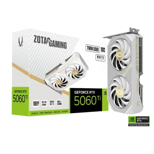ZOTAC GAMING GEFORCE RTX 5060 TI TWIN EDGE OC - 16GB GDDR7 - DLSS 4 - RAY TRACING - REFLEX - WHITE