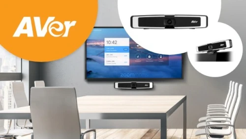 AVER VB130 - CAMÉRA 4K - ZOOM4X - SMARTFRAME - SPEAKERS - PLUG & PLAY - 5 MICS - STOP BRUIT -RJ45 