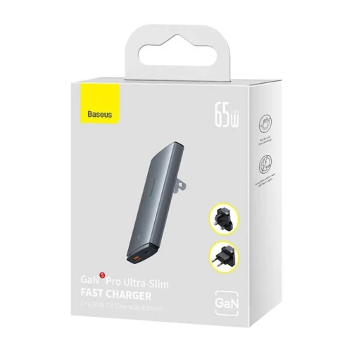 Baseus GaN5 Pro Ultra-Slim Fast Charger C+U 65W - Overseas Edition