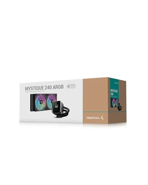 DEEPCOOL MYSTIQUE 240 - WATERCOOLING AIO 240MM - NTEL & AMD - ARGB - ECRAN LCD PERSONNALISÉ -BLACK